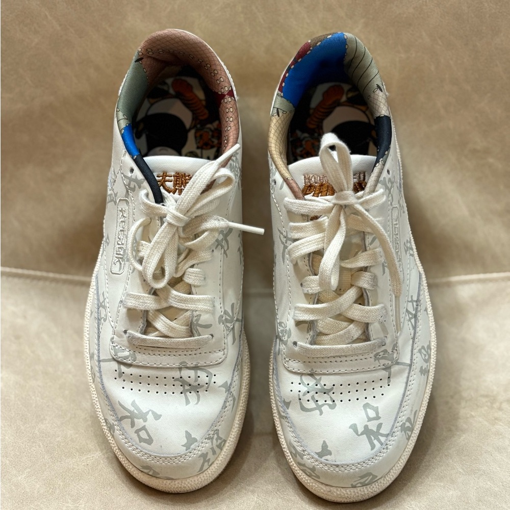 Reebok Kids White Graphic Sneakers